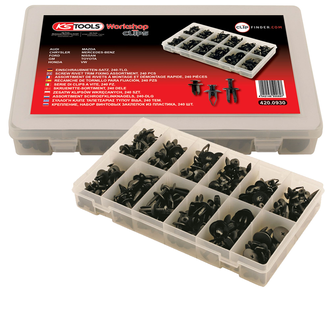 Befestigungs-Clip-Satz Einschraubnieten